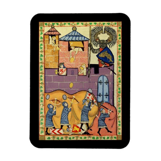 Dropping Rocks, 14e-eeuwse Codex Manesse Magneet (Verticaal)