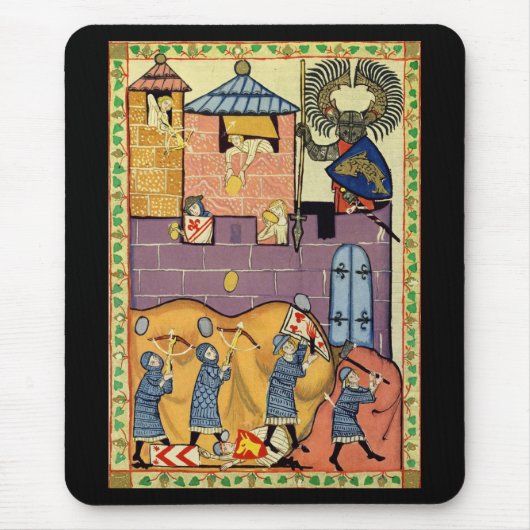 Dropping Rocks, 14e-eeuwse Codex Manesse Muismat (Voorkant)