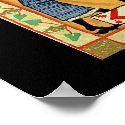 Dropping Rocks, 14e-eeuwse Codex Manesse Poster (Hoek)