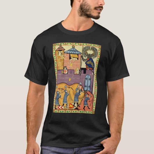 Dropping Rocks, 14e-eeuwse Codex Manesse T-shirt (Voorkant)