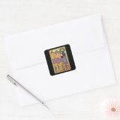 Dropping Rocks, 14e-eeuwse Codex Manesse Vierkante Sticker (Envelop)