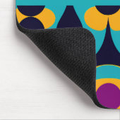 Drops Blauw Geel Abstract Patroon Muismat (Hoek)