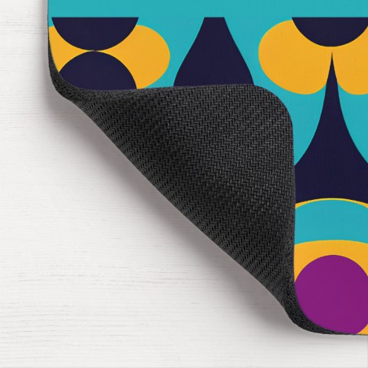 Drops Blauw Geel Abstract Patroon Muismat (Hoek)