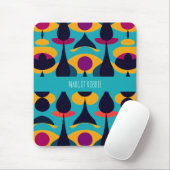 Drops Blauw Geel Abstract Patroon Muismat (Met muis)