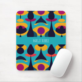 Drops Blauw Geel Abstract Patroon Muismat