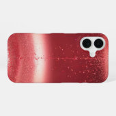 Drops of Passion Red Glitter Heart Art Phone Case iPhone 16 Hoesje (Achterkant horizontaal)