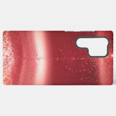 Drops of Passion Red Glitter Heart Art Phone Case Samsung Galaxy Hoesje (Achterkant horizontaal)
