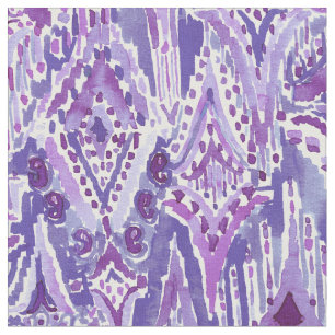 DROPS VAN WONDER Tribal Ultra Violet Boho Ikat Stof
