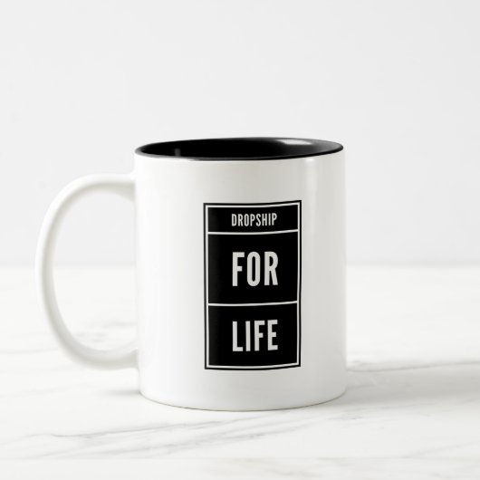 Dropship for Life Tweekleurige Koffiemok (Links)