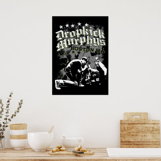 Droptrap Murphys TShirt rock murphy droptrap Stick Poster (Keuken)