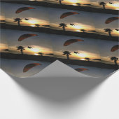 Dropzone in Dusk Adventure Paraglider Art Cadeaupapier (Hoek)