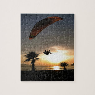 Dropzone in Dusk Adventure Paraglider Art Legpuzzel