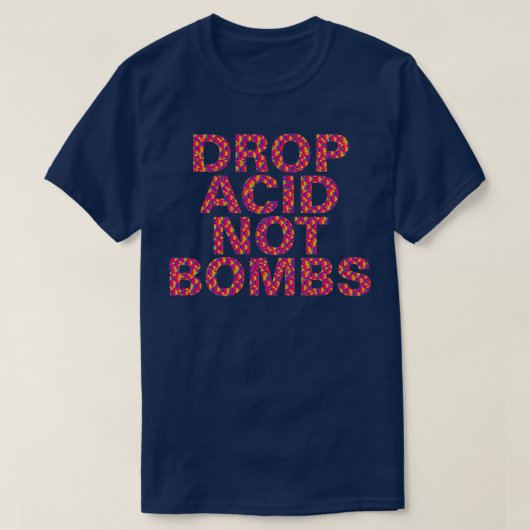 DROPZUUR NIET GECENTEERDE BOMMEN T-SHIRT (Design voorkant)