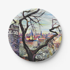 Droscape Luxembourg bohemiaanse stad Papieren Bordje