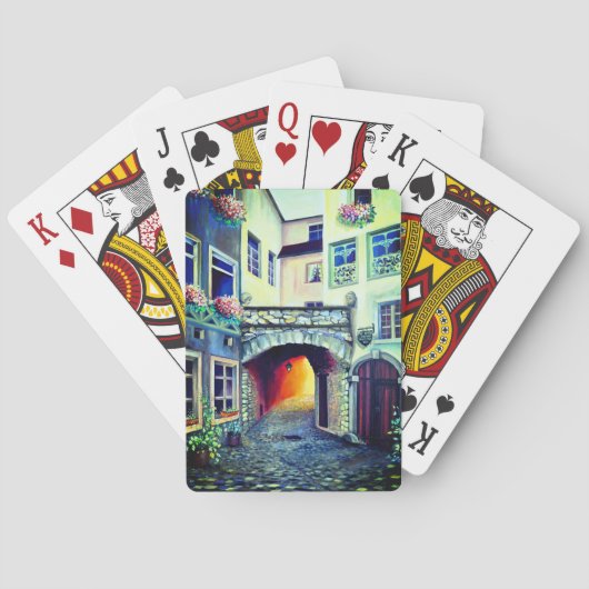 Droscape Luxembourg bohemiaanse stad Pokerkaarten (Achterkant)