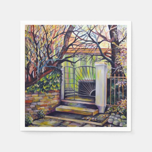 Droscape Luxembourg bohemiaanse stad Servetten (Voorkant)