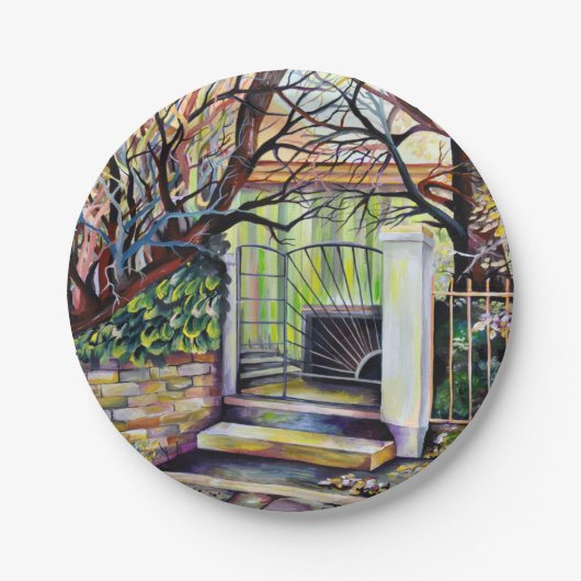 Droscape Luxembourg Bohemian French Provenance Papieren Bordje (Voorkant)