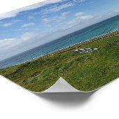 Droskyn Point Perranporth-klip bovenaan Poster (Hoek)