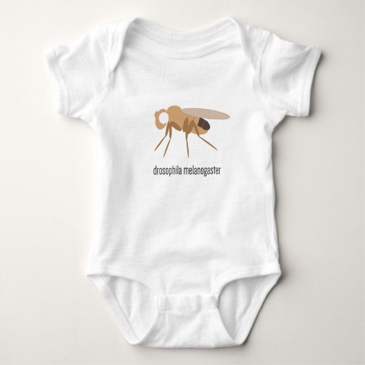 Drosophila Baby Bodysuit (wit oog) (Voorkant)