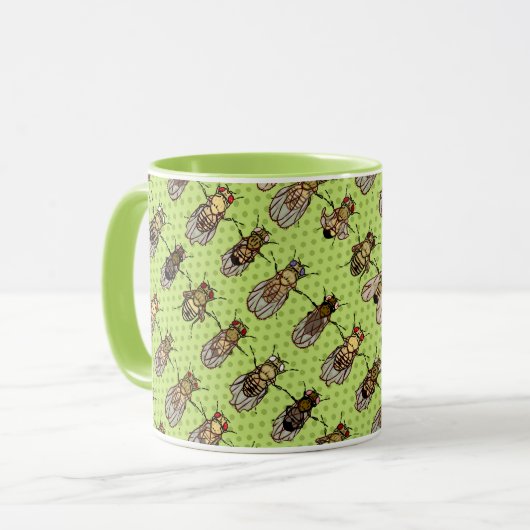 Drosophila Fruit Fly Genetics - mutants - Limoen Mok (Voorkant links)