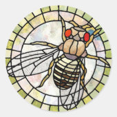 Drosophila Ronde Sticker (Voorkant)