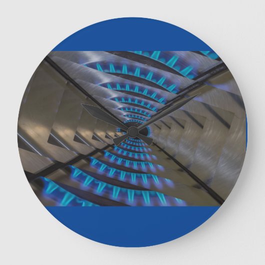 Droste-effect van gaspit op wandklok (Voorkant)