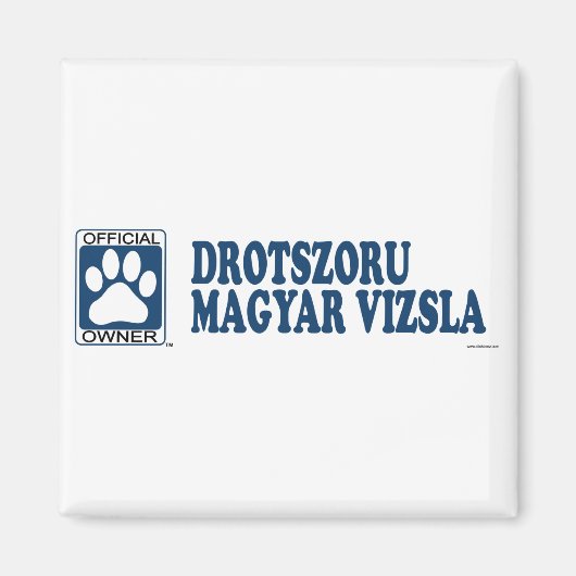 Drotszoru Magyar Vizsla Blue Magneet (Voorkant)