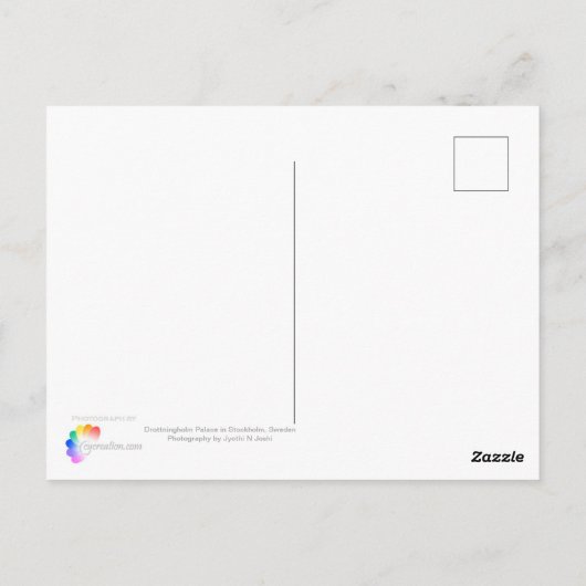 Drottningholm Palace in Zweden Briefkaart (Achterkant)
