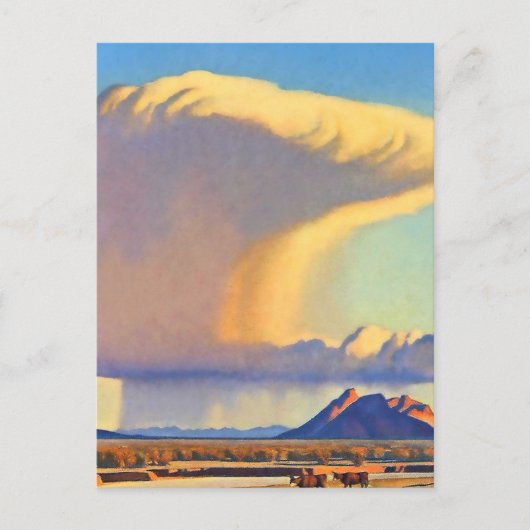 “Drought and Downpour” door Maynard Dixon Briefkaart (Voorkant)