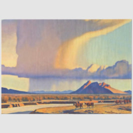 “Drought and Downpour” door Maynard Dixon Tissuepapier