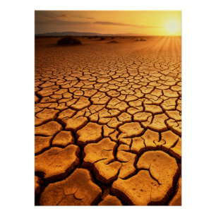 Drought Sunset Perfect Poster