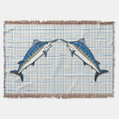 Drow Blanket - Blue Marlin op Pset Deken (Voorkant)