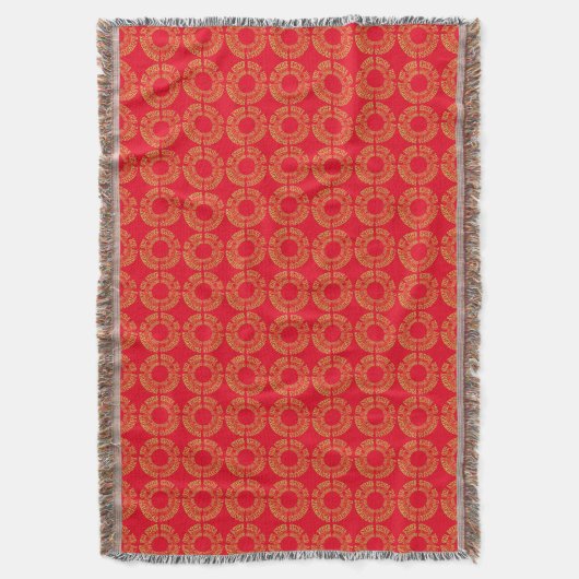 Drow Blanket Red Gold Naughty of Nice kerst Deken (Voorkant Verticaal)