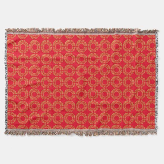 Drow Blanket Red Gold Naughty of Nice kerst Deken (Voorkant)