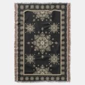 Drow Blanket Sepia Medallions on Black Deken (Voorkant Verticaal)