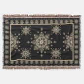 Drow Blanket Sepia Medallions on Black Deken (Voorkant)