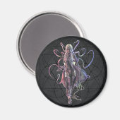 Drow Matron ronde magneet (Voorkant / Achterkant)