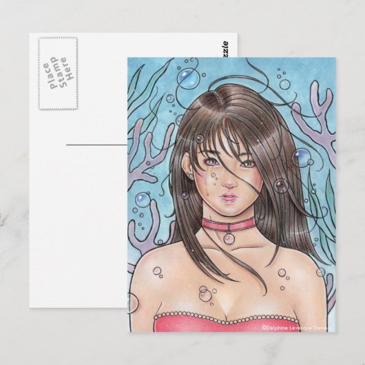 Drown Mermaid Briefkaart (Voorkant / Achterkant)