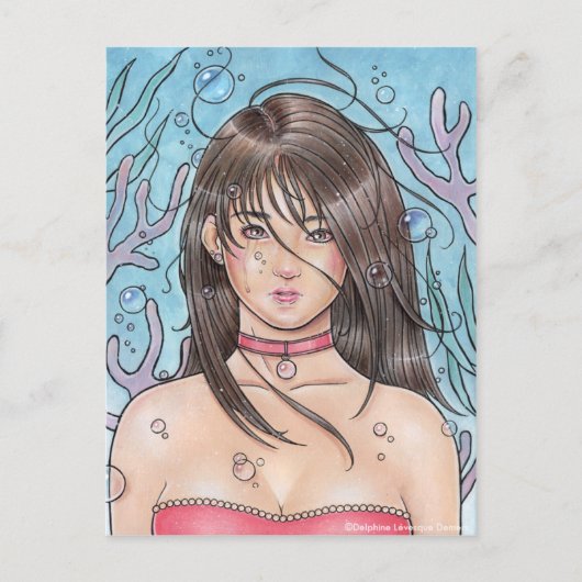 Drown Mermaid Briefkaart (Voorkant)