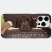 Drowsy Chocolade Lab met speelgoed Case-Mate iPhone Case (Achterkant (horizontaal))