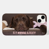 Drowsy Chocolate Lab Foto Sluiten Case-Mate iPhone Case (Achterkant (horizontaal))