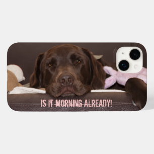 Drowsy Chocolate Lab Foto Sluiten Case-Mate iPhone Case