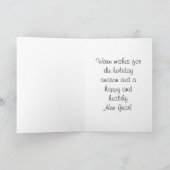 Drowsy kersthond die Glitter Antlers verdient Feestdagen Kaart (Binnen)