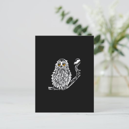 Drowsy Owl Briefkaart (Staand voorkant)