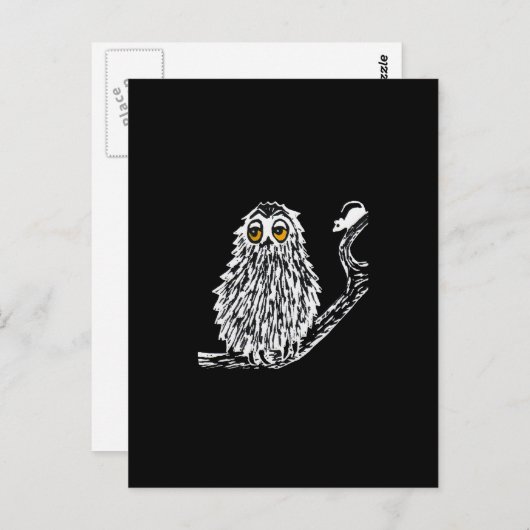 Drowsy Owl Briefkaart (Voorkant / Achterkant)