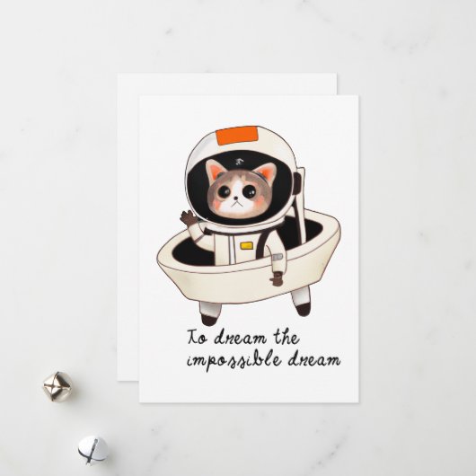 Droy astrocat feestdagenkaart (Voorkant / Achterkant in situ)
