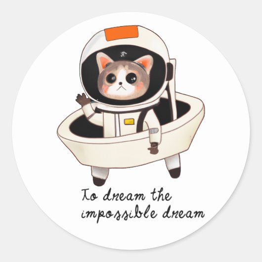 Droy astrocat ronde sticker (Voorkant)