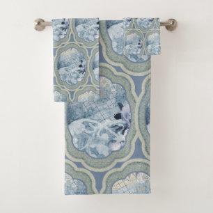 Droy Blue Medallions Bad Handdoek