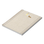 Droy Dog Walker Linen Kijk tekstetiket toevoegen Notitieblok (Linkerzijde)