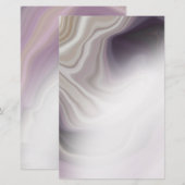 Droy Dusty Plum Agate Blank Stationery (Voorkant / Achterkant)